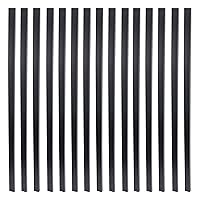 Vista 17 de Myard - Balaustres de hierro de alta resistencia de 32-1/4 pulgadas para muebles de barandilla de cubierta con tornillos para cercado de barandilla