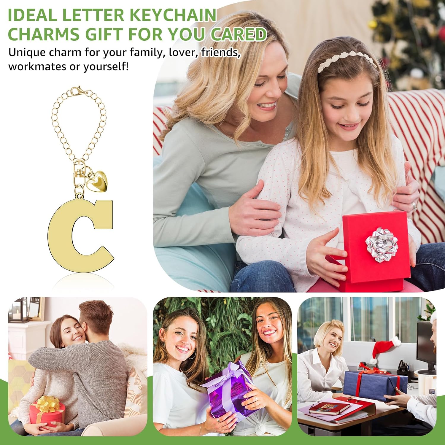 Letter Charms for Stanley Cup with Handle Cute Initial Letter Keychain Charm Gold Tumbler Accessories for Women - Image 7