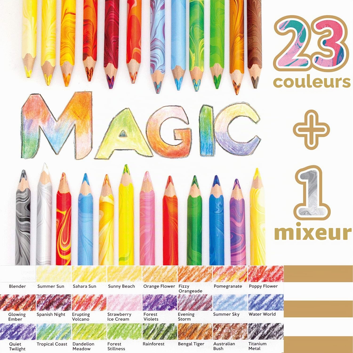 Koh-I-Noor MAGIC Jumbo Crayon de Couleur Triangulaire (Lot de 24)