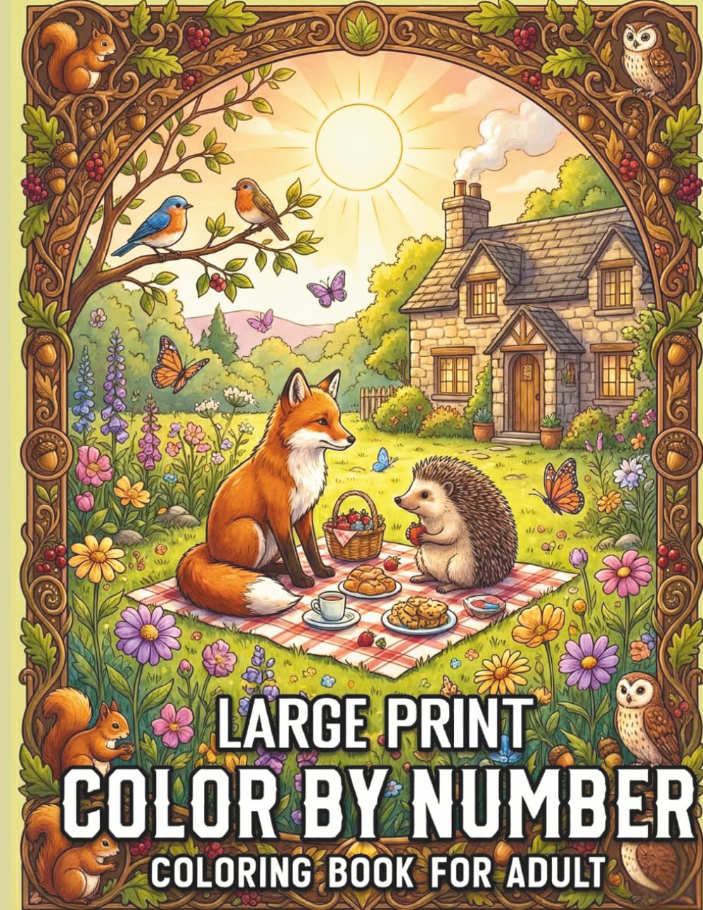 Large Print Color by Number Coloring Book for Adult: Easy to Follow Large Print Coloring Pages with Bold Lines and Simple Scenes for Stress Relief and Creative Satisfaction for Beginners