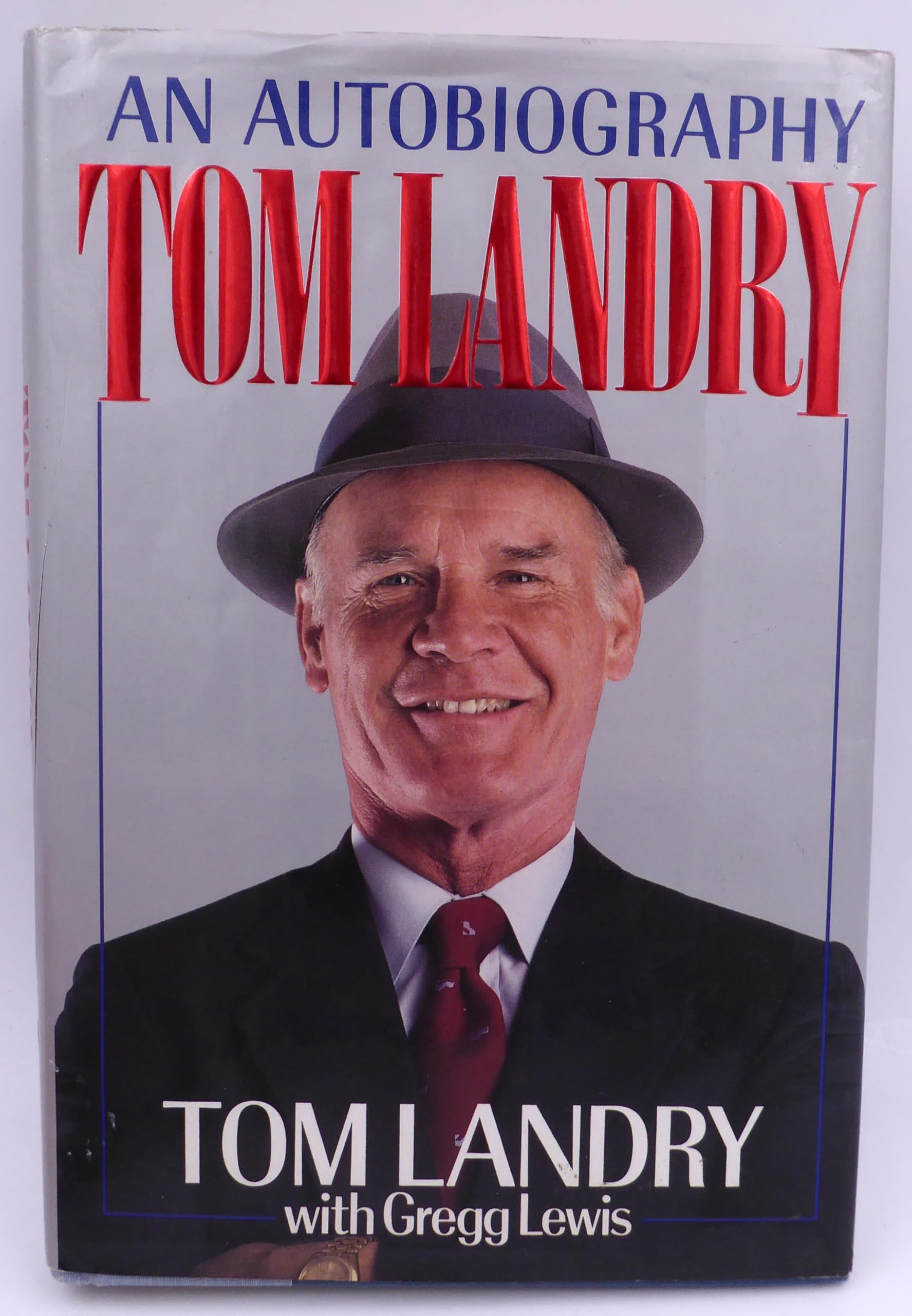 tom landry autographed book beckett bas qr bp55367