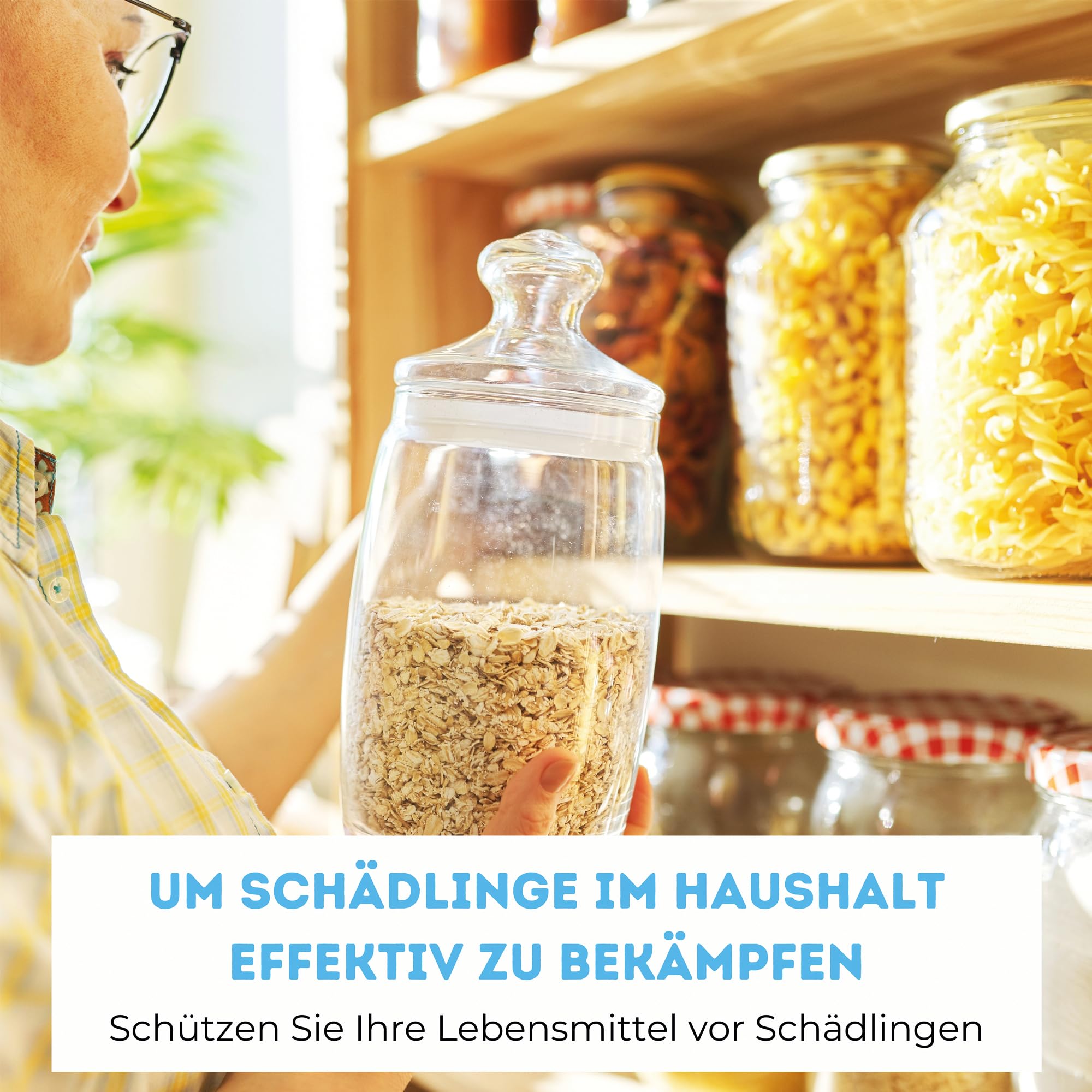 Lagererzwespen gegen Brotkäfer & Co. – für ca. 15 m² – 100% Chemiefrei – für warme und kühle Temperaturen – Alternative zu Brotkäferfalle – Made in Germany (40 Nützlinge)