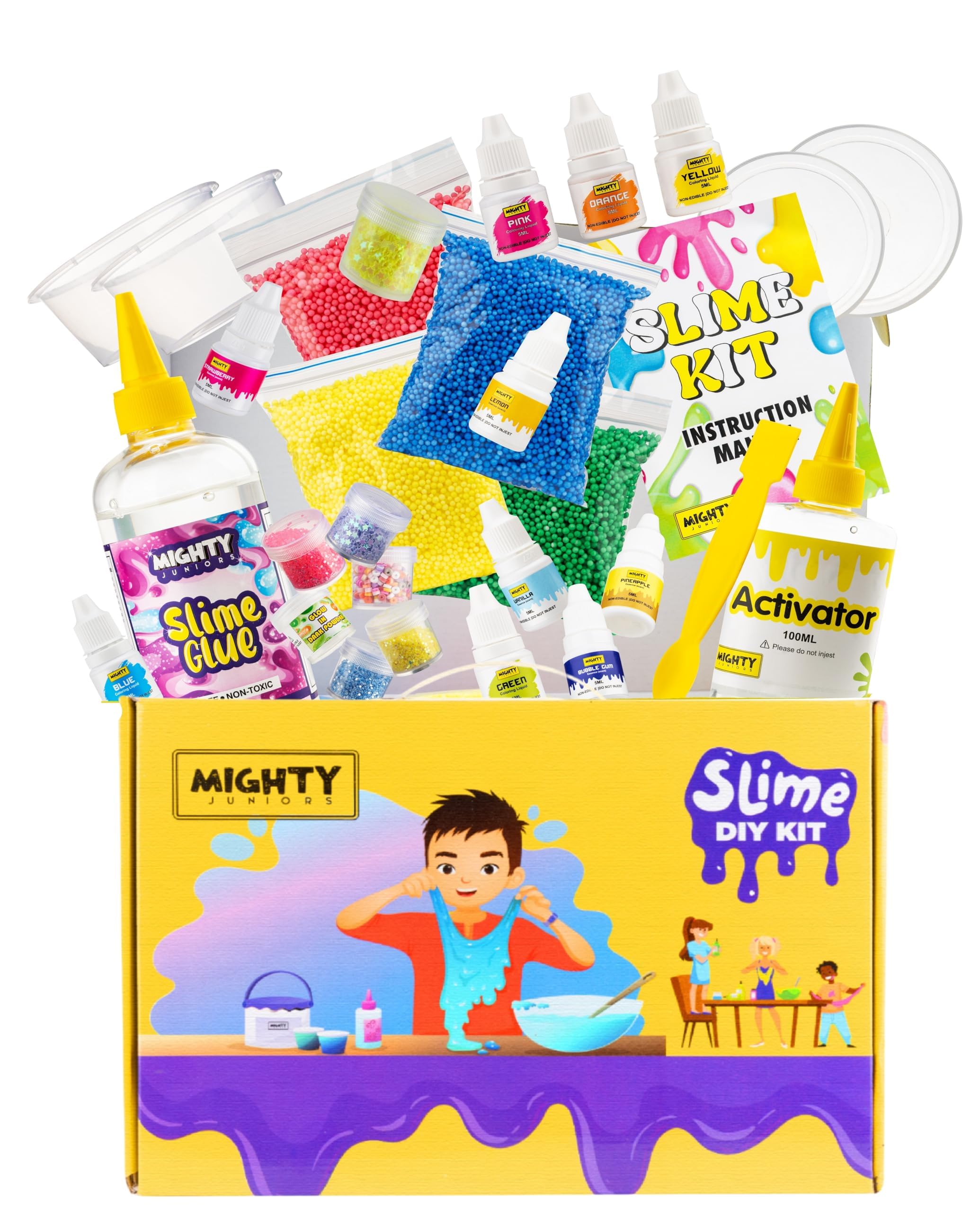 Mega Slime kit |Pack of 70+ Unique Making Slime|Toys for Kids Ages 6-7-9-1015 -Years| Monster,Butter, Unicorn, Ice-Cream, Crystal Slime Kit |Birthday Gifts and Toys for Boys and Girls