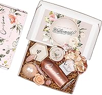 Vista 25 de Sincerely, Me Personalized Bridesmaid Proposal Gift Set with White and Rose Gold Gifts in Bridesmaid Box (PB1)