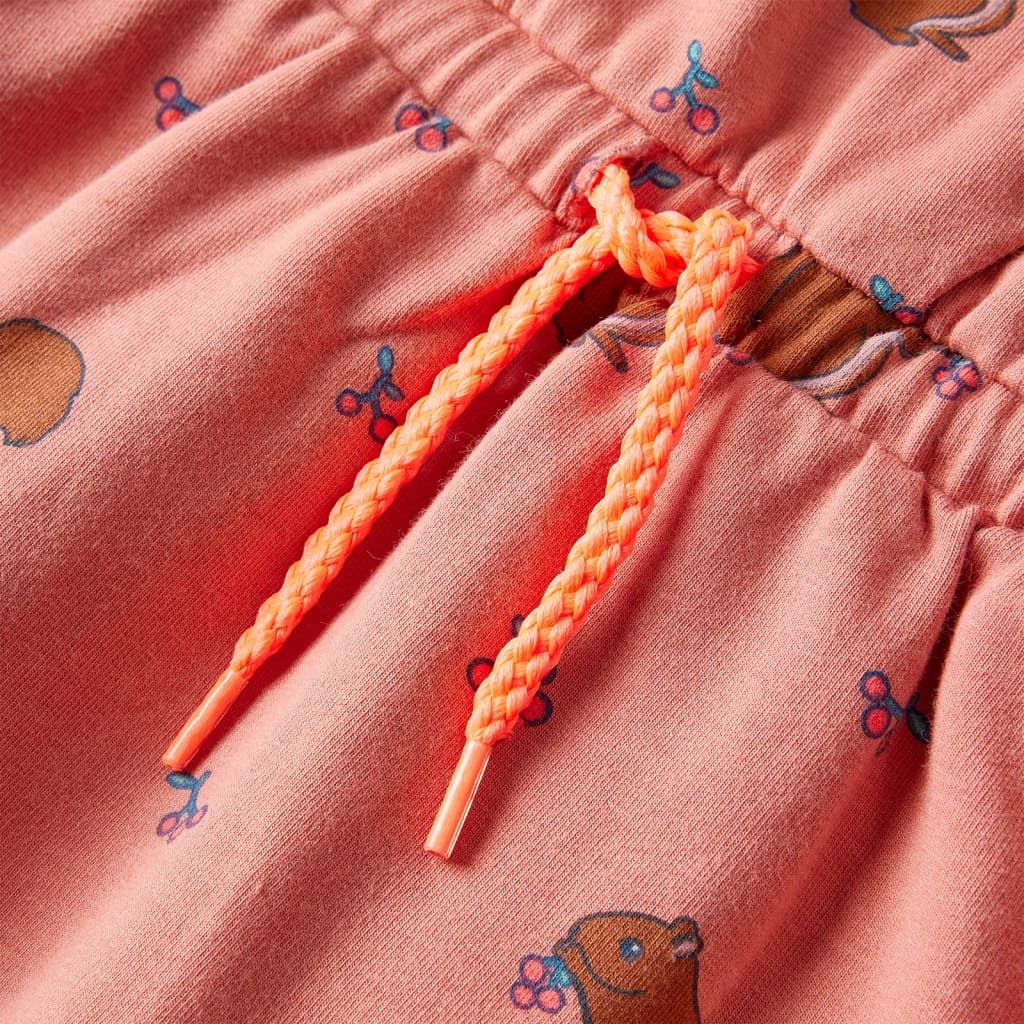 Vestido infantil rosa viejo para niñas de 1,5 a años, manga larga, algodón, elastano, estampado de ardilla, transpirable, cómodo para el día a día, fiestas de cumpleaños, guardería y