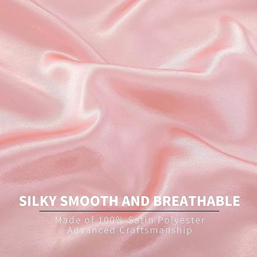 Miniatura 75 de P Pothuiny Sábanas de satén King (6 piezas, negro) – Juego de sábanas de satén sedoso de lujo tamaño King, juego de sábanas extra suaves, 1 sábana