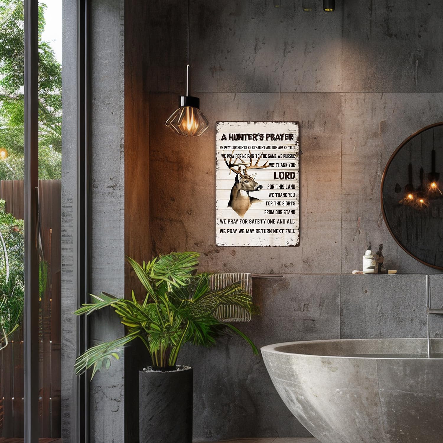 Stampa Su Tela 'A Hunter's Prayer' - Quadro Vintage Per Parete, Decorazione Da Interno Per Casa, Cucina, Caffè - Pronto Da Appendere