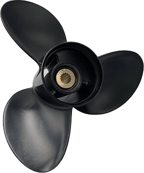 150-300HP 16x18.5 Aluminum Outboard Propeller 15 Tooth RH Prop for Yamaha Outboard Motor Engine, BLACK