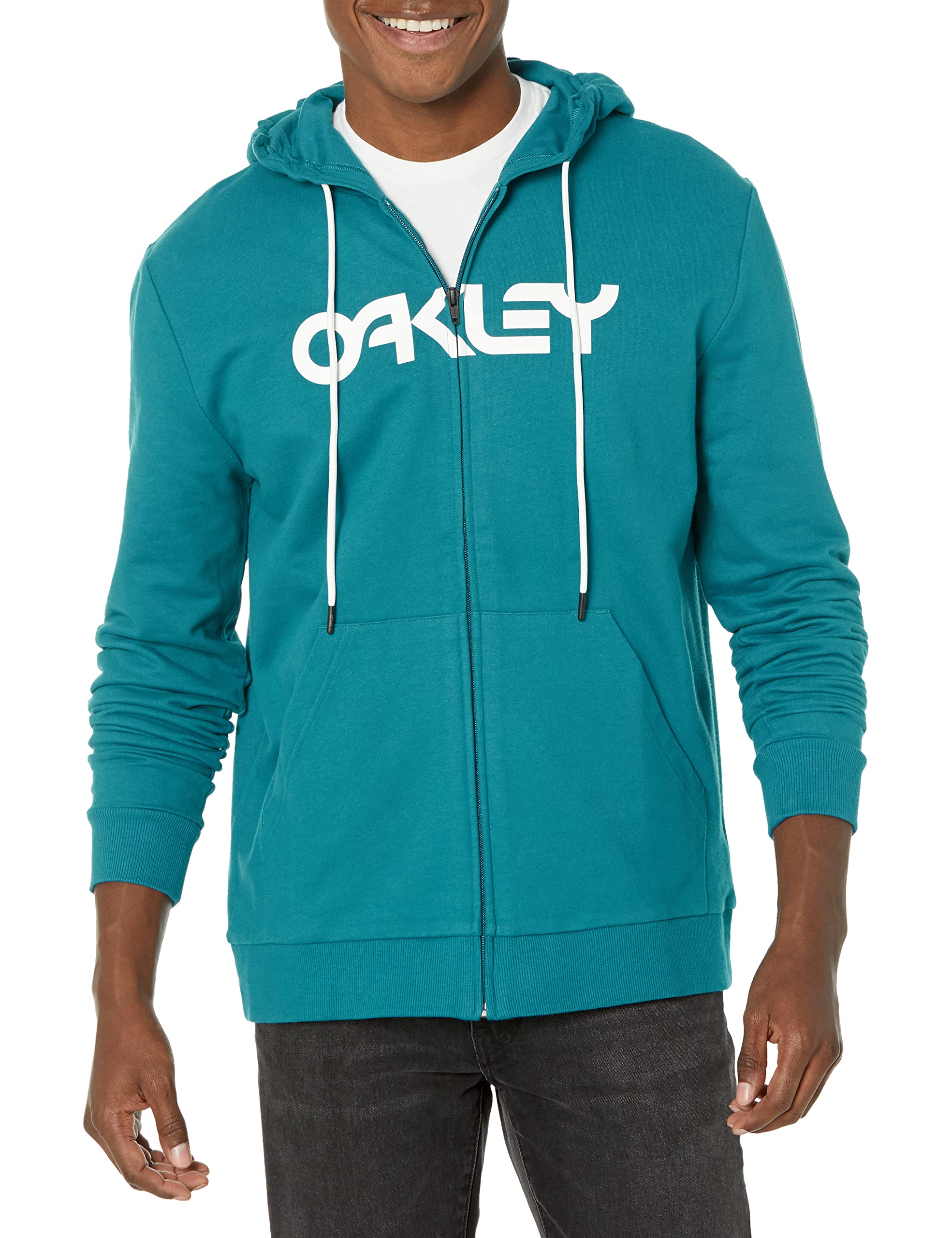 Oakley Men's Teddy Full Zip Hoddie, Aurora Blue, X-Large, Aurora Blue, XL
