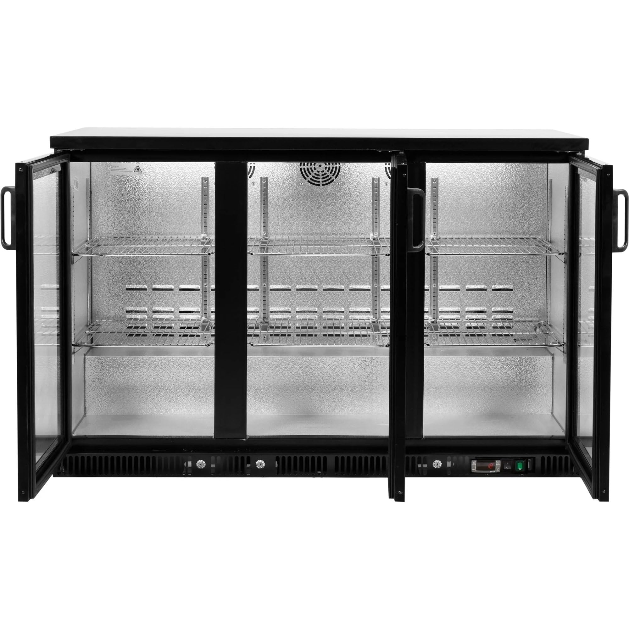 Yato - Vetrina refrigerante per bottiglie, 341 l, a risparmio energetico, in acciaio verniciato a polvere, ideale per gastronomia e commercio, con illuminazione a LED, display digitale della