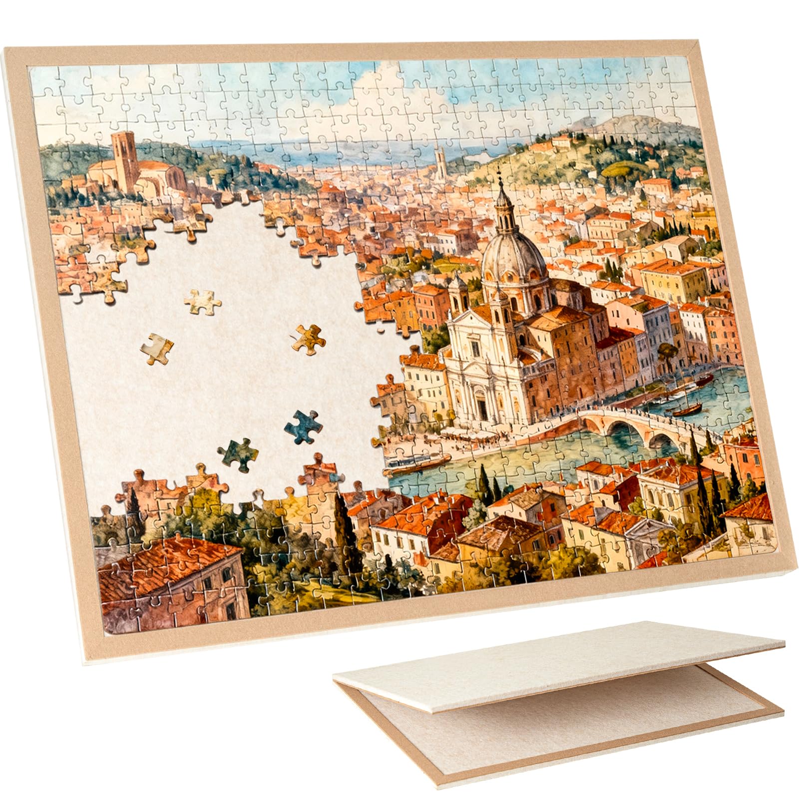 Jigsaw Puzzle Board for 1000 Pieces, Foldable Puzzle Board, 31.5" x 24" Felt Display Board | Foldable Puzzle Board, 31.5" x 24" Felt Display Board for Adults Mom Dad-image-17