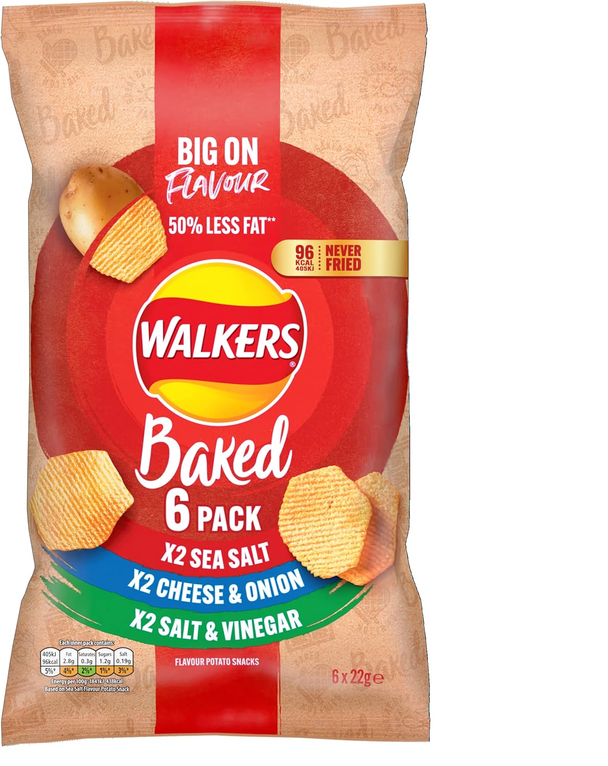 Walkers Oven Baked Variety Pack Crisps 6 x 22g Amazon.co.uk Grocery