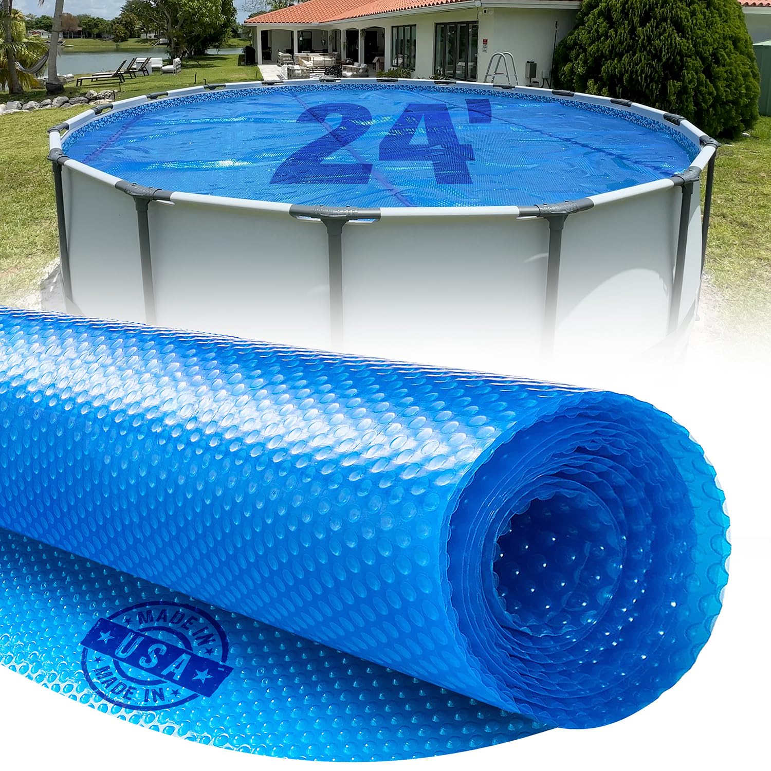 Shop Square 24 Foot Round Solar Cover for Inground and Above Ground Pools