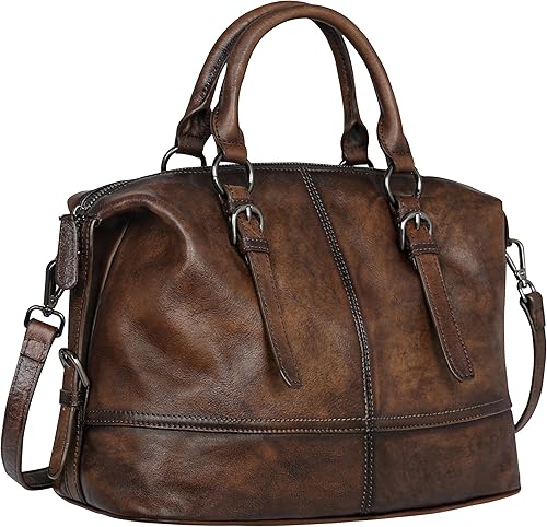 HESHE Bolsos de cuero de diseñador para mujer, bolsa de mano para trabajo, asa superior, bolso de hombro, bolsa cruzada de gran capacidad