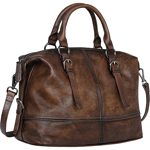 HESHE Women's Designer Leather Purses Tote Bag for Work Top Handle Handbag Shoulder Bag Large Capacity Cross Body Bag