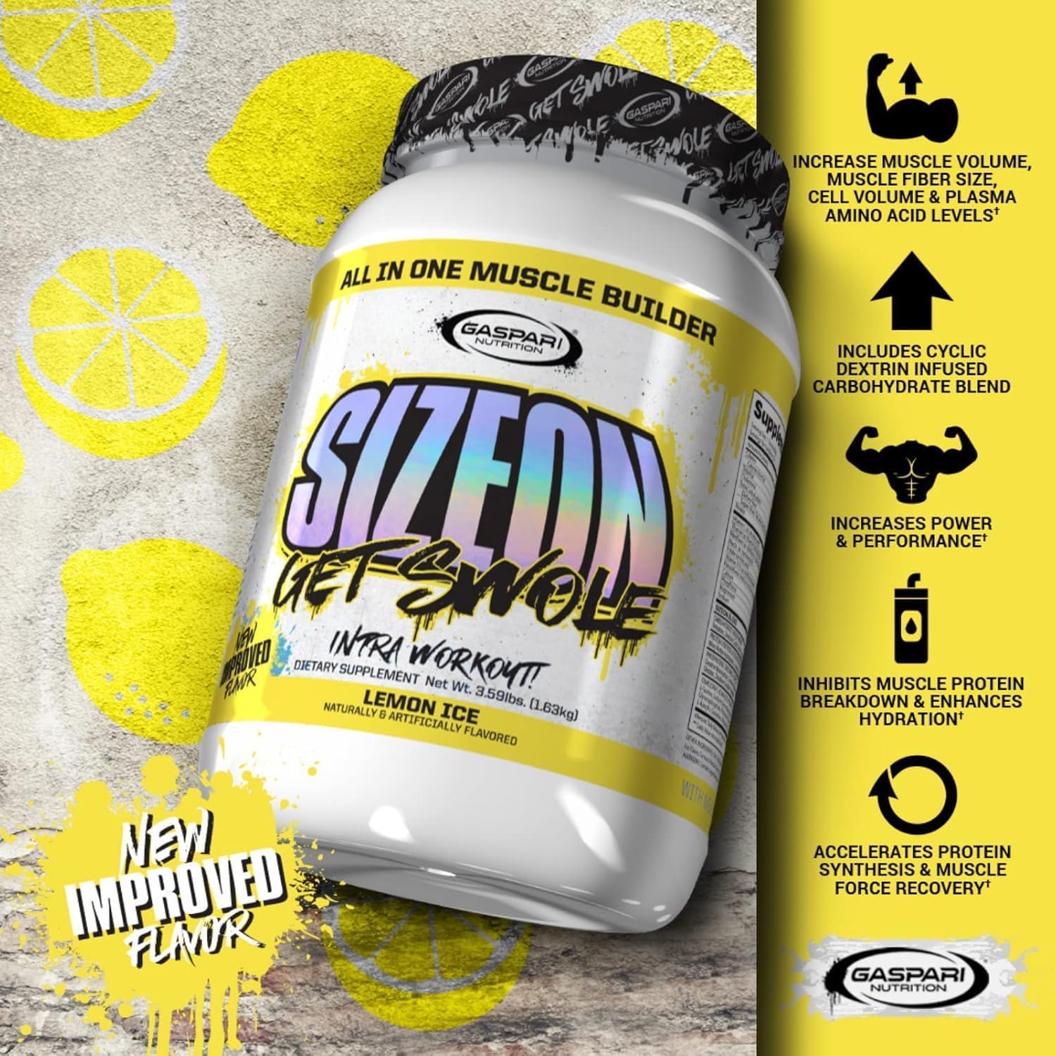 GASPARI SIZE ON（サイズオン）2個セット Amazon.com: Gaspari Nutrition SizeOn Intra Workout, Whey Protein