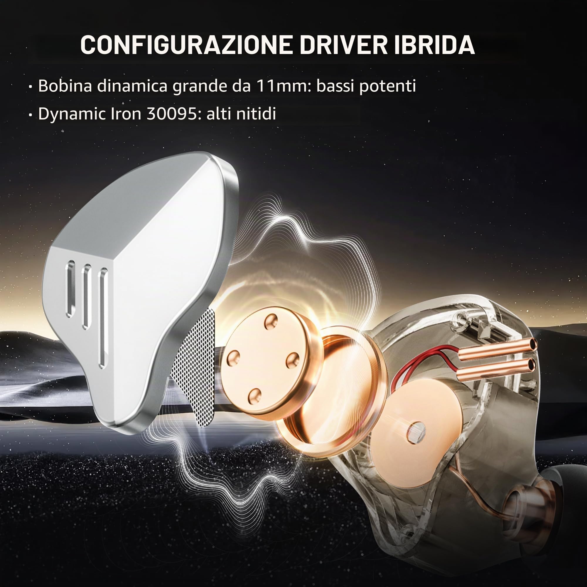 HIFI WALKER A20 PRO In-Ear Monitor Headphones – Hybrid 1BA+1DD Drivers, Detachable Cable, Stainless Steel Faceplate, High-Resolution Sound for Musicians, Singers, Audiophiles, Drummers