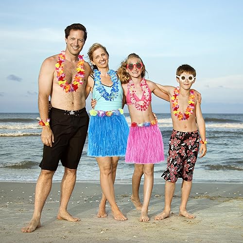 Miniatura 2 de Falda hawaiana de hierba Leis para fiesta Luau, faldas hawaianas de Luau Hula para decoraciones de fiesta, suministros de recuerdos