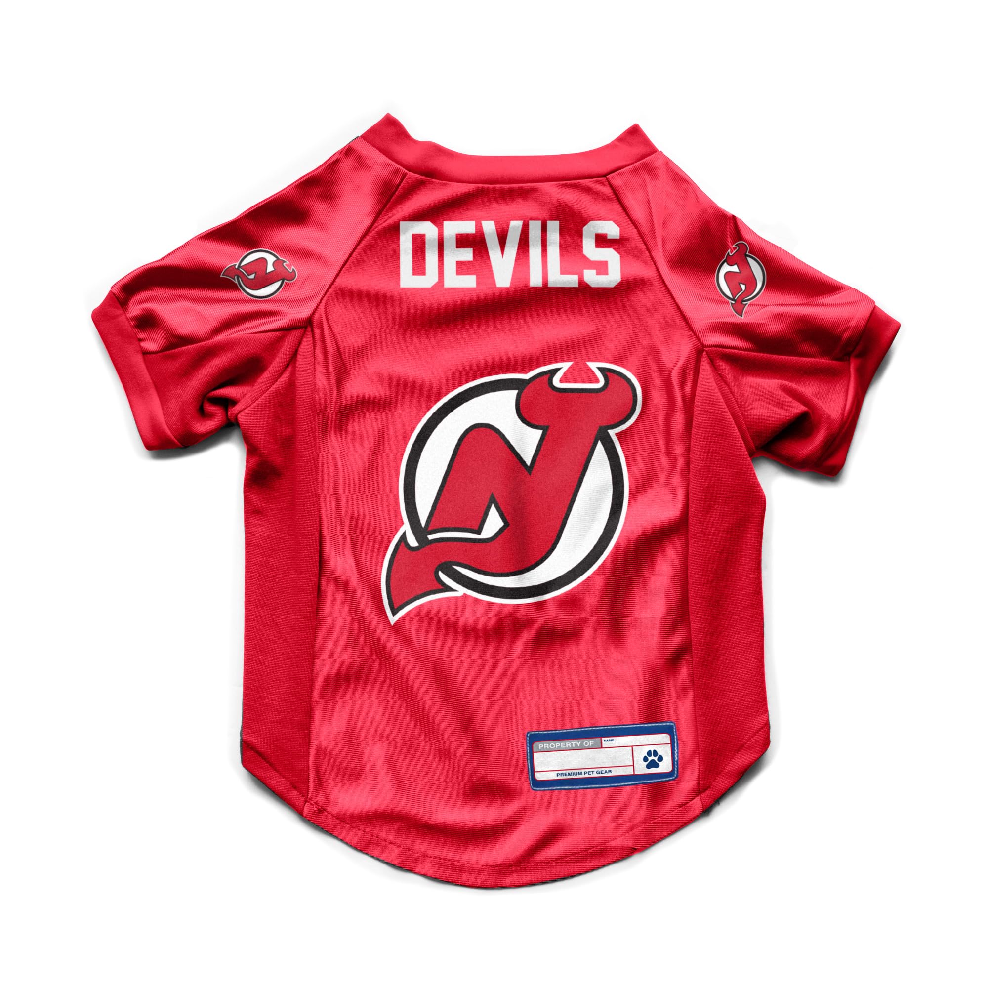 Littlearth NHL New Jersey Devils Stretch Pet Jersey, Team Color, Small