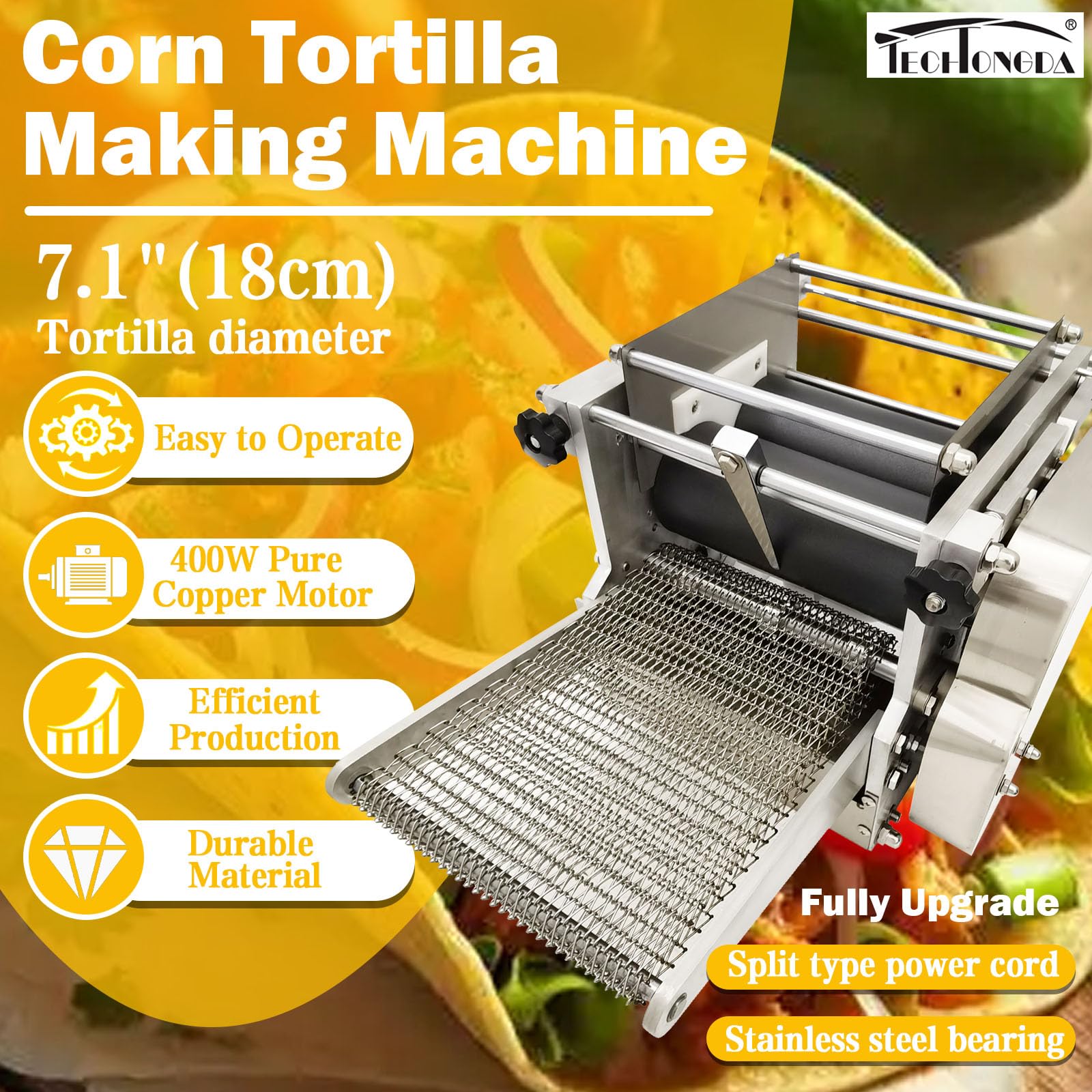 TECHTONGDA Electric Tortilla Press 7