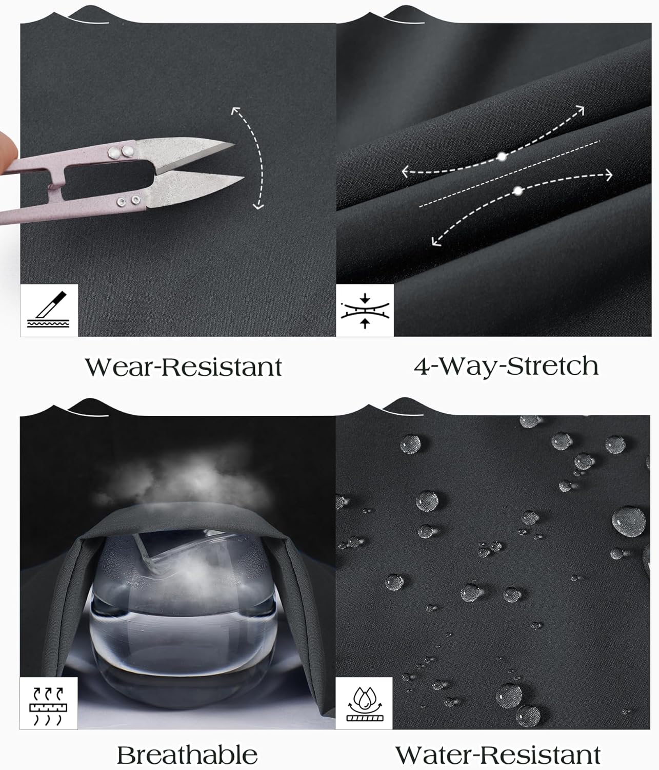 33,000ft Women's Hiking Pants Quick Dry Lightweight Water Resistant with 5 Zippered Pockets Cargo Pants for All Seasons