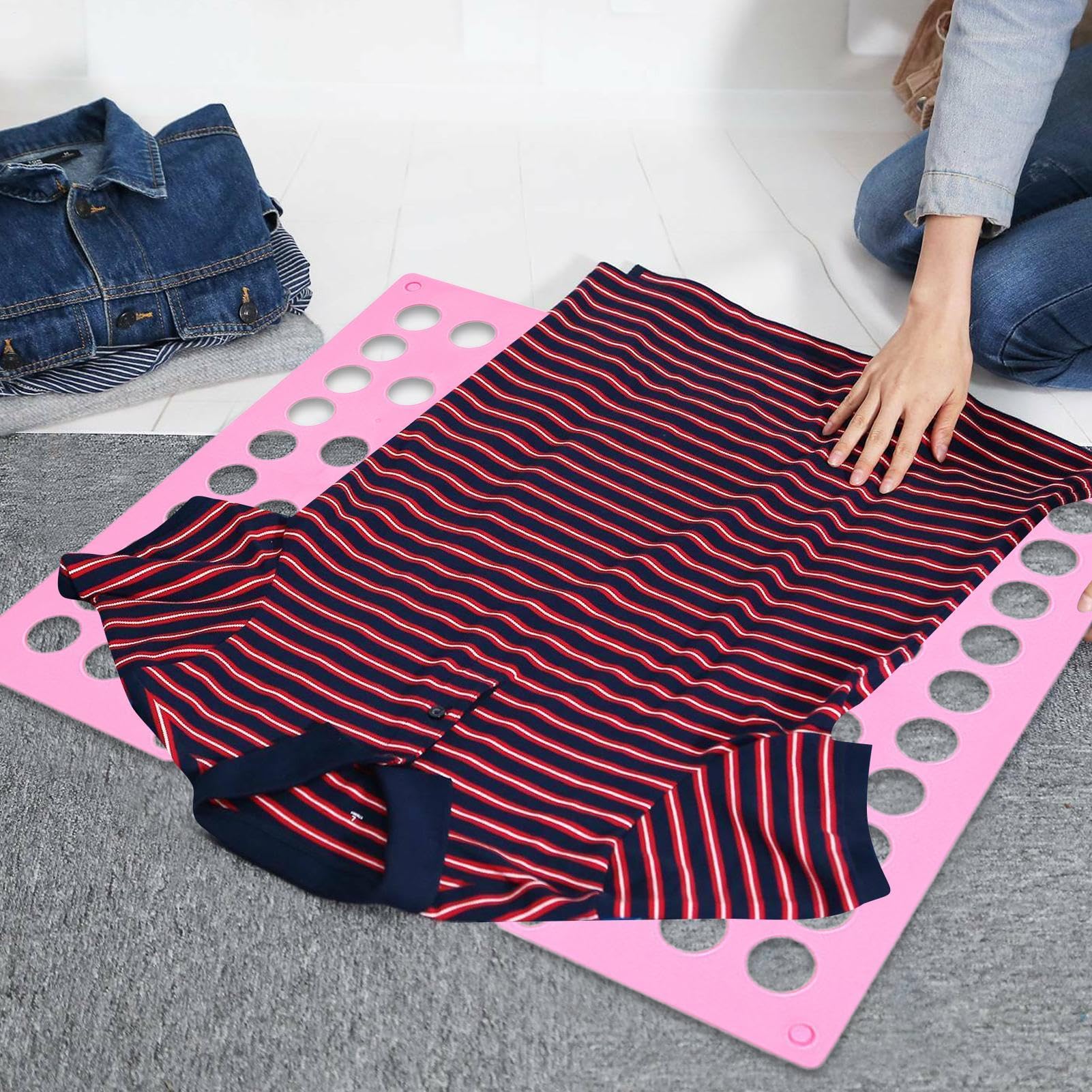 Tavola Piegabiancheria | Accessorio per Piega Indumenti | Pieghevole Multiuso Per Biancheria Adulti E Bambini, Ideale Per Casa E Dormitorio