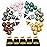 SmartDealsPro Double-Colors Polyhedral Dice Sets with Pouches for D&D DND RPG MTG Dungeon and Dragons Table Board Roll Playing Games D4 D6 D8 D10 D% D12 D20 (6-Color Retro Sets)