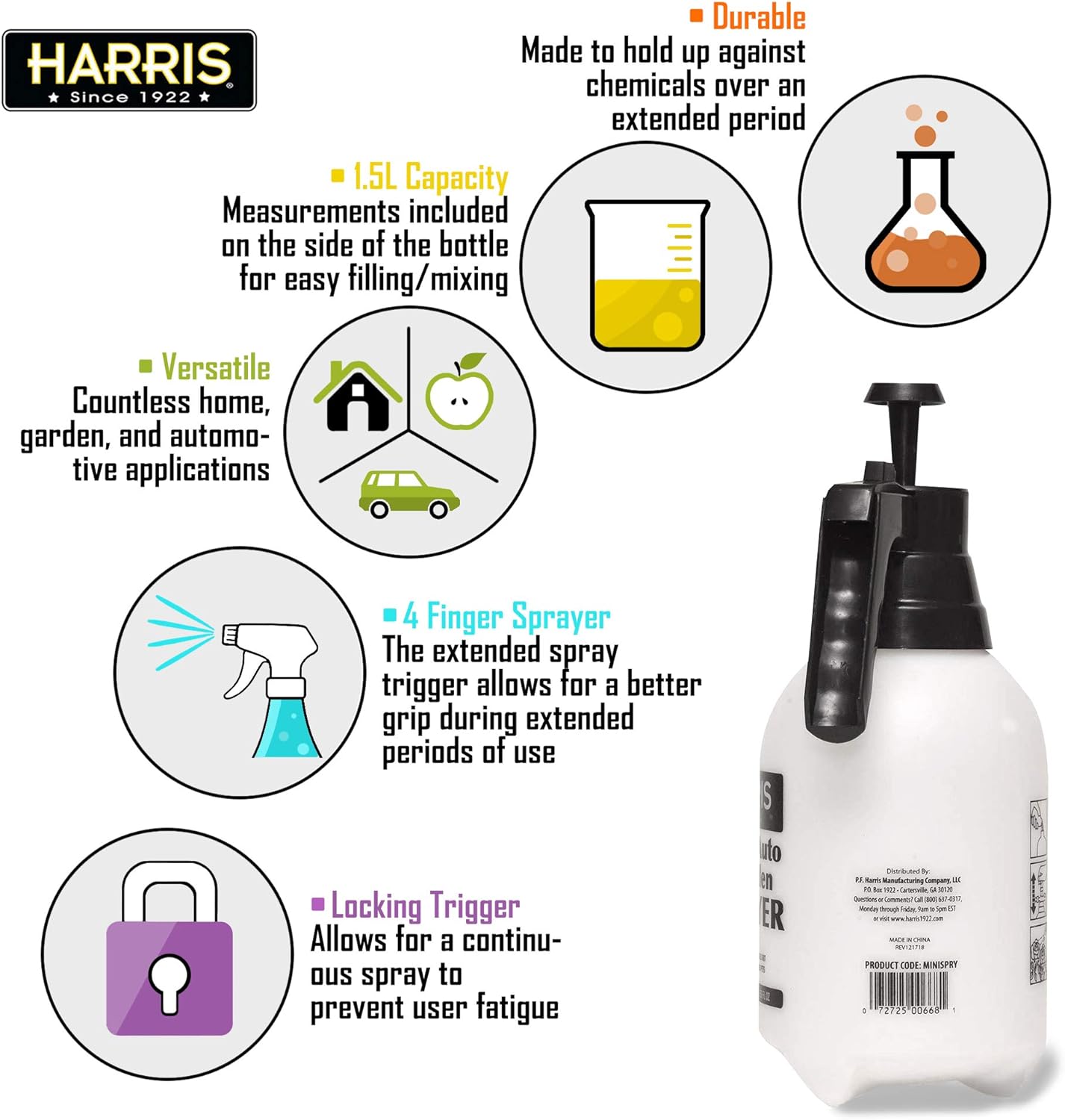 HARRIS Hand Pump Pressure Sprayer multipurpose use