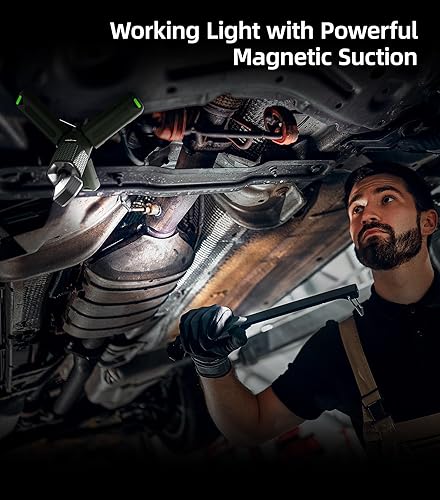 Miniatura 5 de Luz telescópica para campamento, linterna magnética plegable portátil recargable, 10500 mAh telescópica IP67 linternas impermeables, equipo al aire