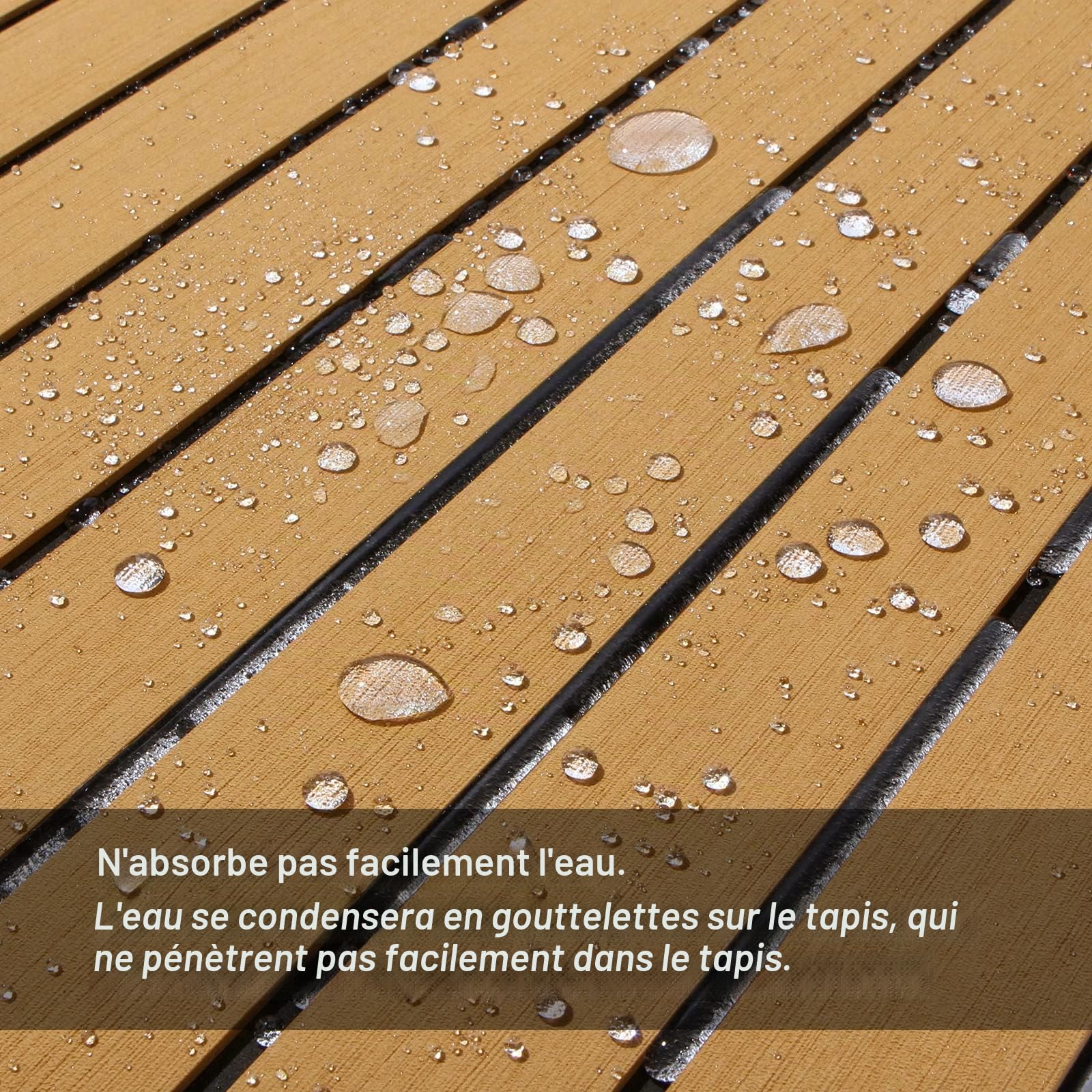 240x90cm Tapis Bateau en Mousse Eva, Teck Tapis Pont de Bateau, Faux Tapis pour Bateau, Tapis Bateau Revêtement Sol, Auto-Adhésif Tapis de Sol Synthétique pour Bateau Yacht