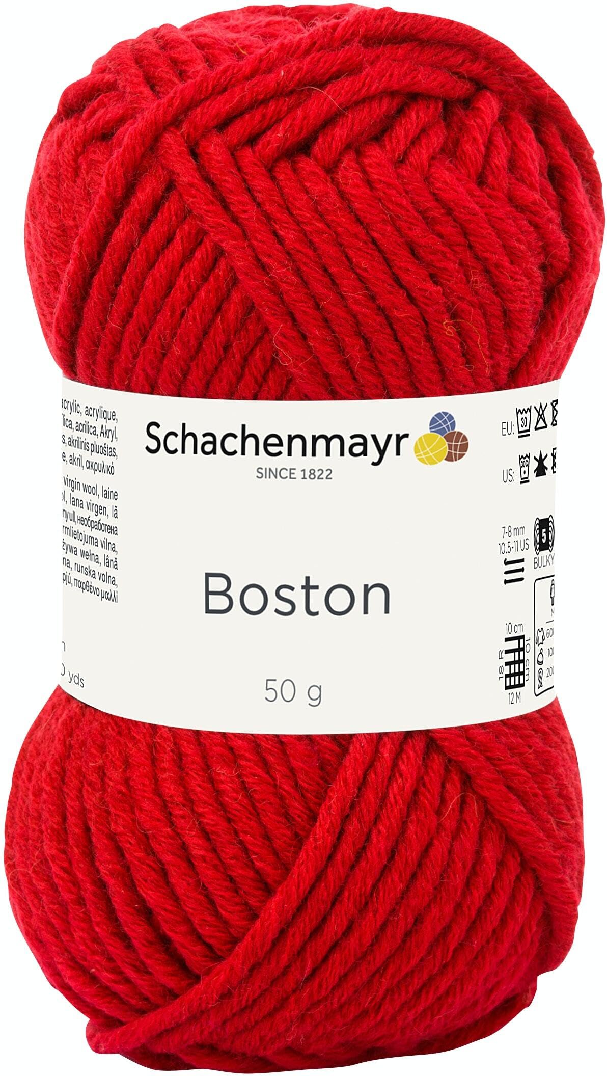 Schachenmayr Boston Häkelgarn – Weinrot (00031) 50 g / ca. 55 m