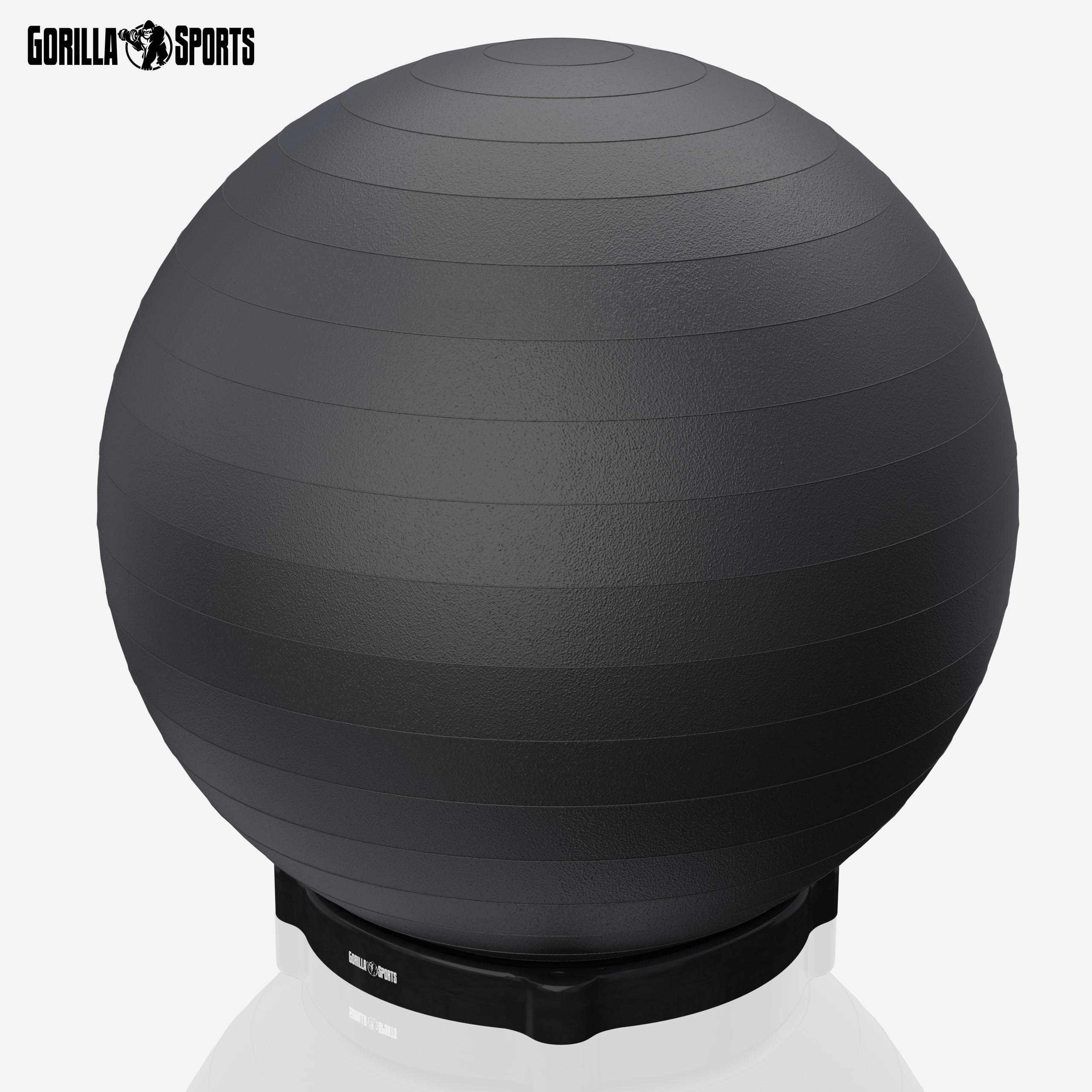 Gorilla Sports Support de stabilité pour Ballon de Fitness 55 à 75 cm