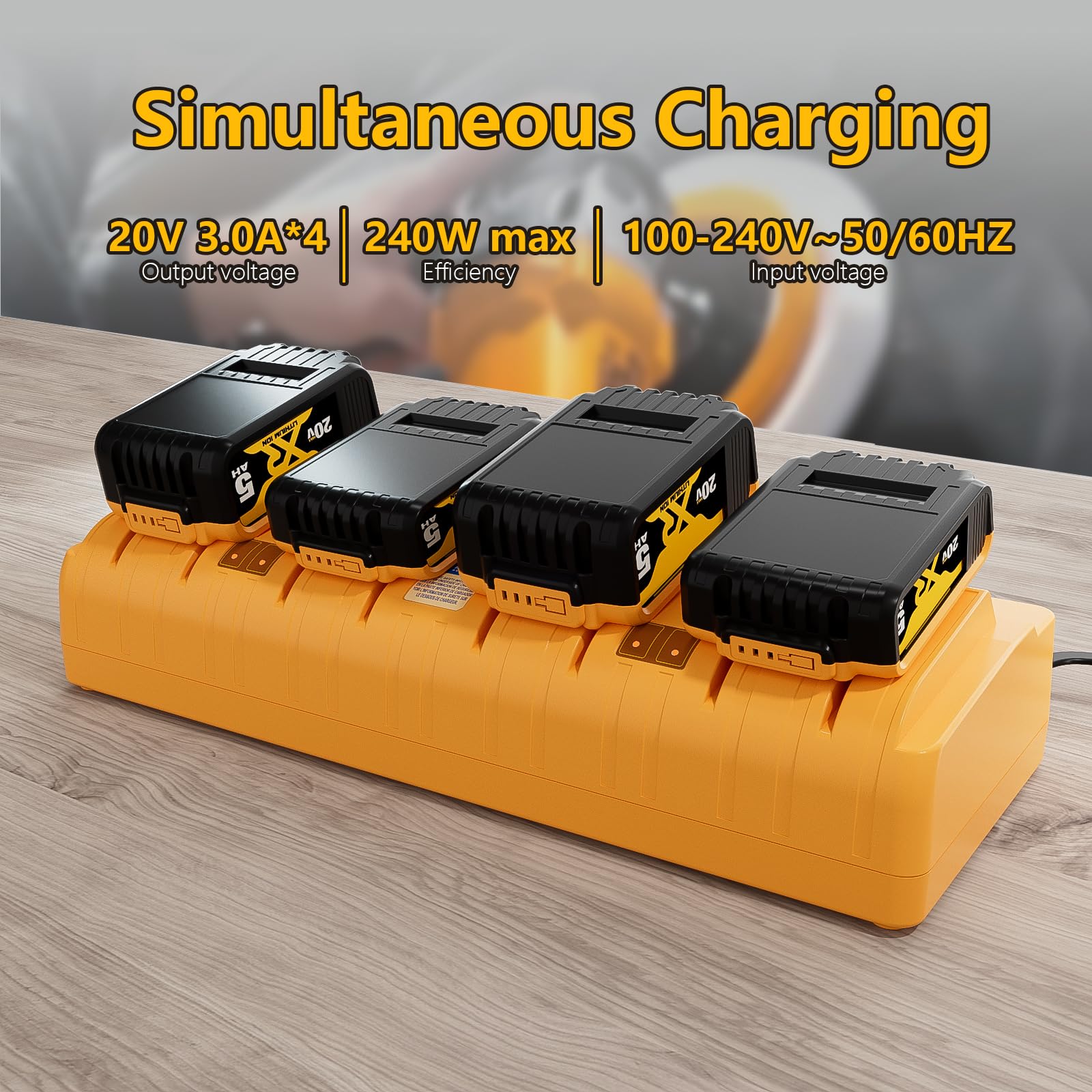 Dewalt Battery Charger For DEWALT DCB104 12V/20V/60V MAX Multi