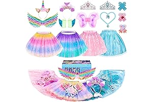 Little Girls Dress Up Trunk Complete Pretend Play Costume 19pcs