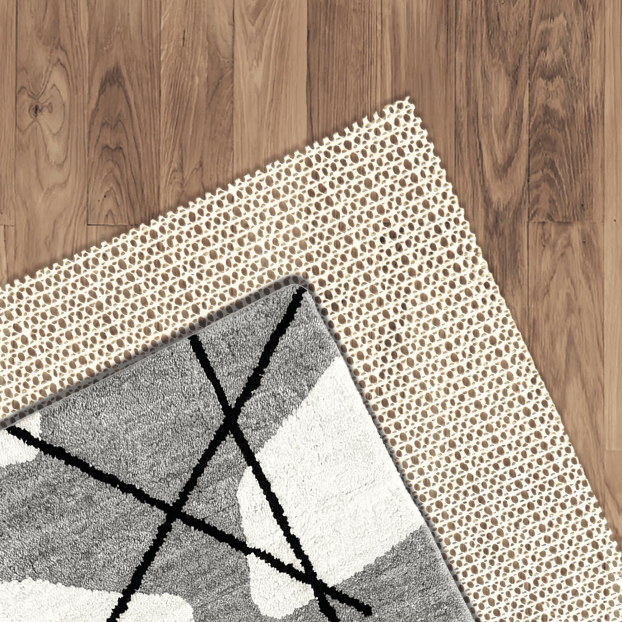 Antirutschmatte 160 x 230 cm rutschfest Und Dünn Vlies Teppichunterlage rutschfest Zuschneidbar DIY für Glatt Und Teppichböden Lassen, cremefarben
