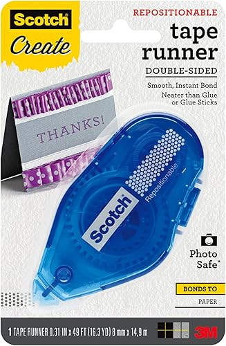 Miniatura 10 de Scotch Cinta adhesiva reposicionable, 31 pulgadas x 49 pies, 1 rollopaquete (055-RPS-CFT) (paquete de 2)