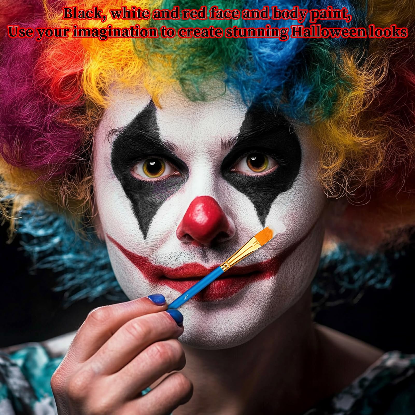 Goodmark Schmink Set Gruseliger Clown – 2er Pack Mit Farben, Pinsel, Schwamm & Clownsnase – Perfekt Für Halloween