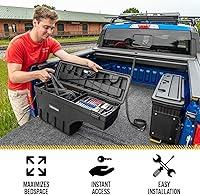 Vista 6 de UNDERCOVER Caja de almacenamiento de cama de camión SwingCase SC105P Para Chevrolet Silverado 2020 / GMC Sierra HD (2500-3500) lado del pasajero