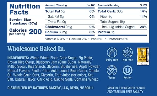 Miniatura 3 de Natures Bakery - Barra de higo y trigo entero vegano sin transgénicos