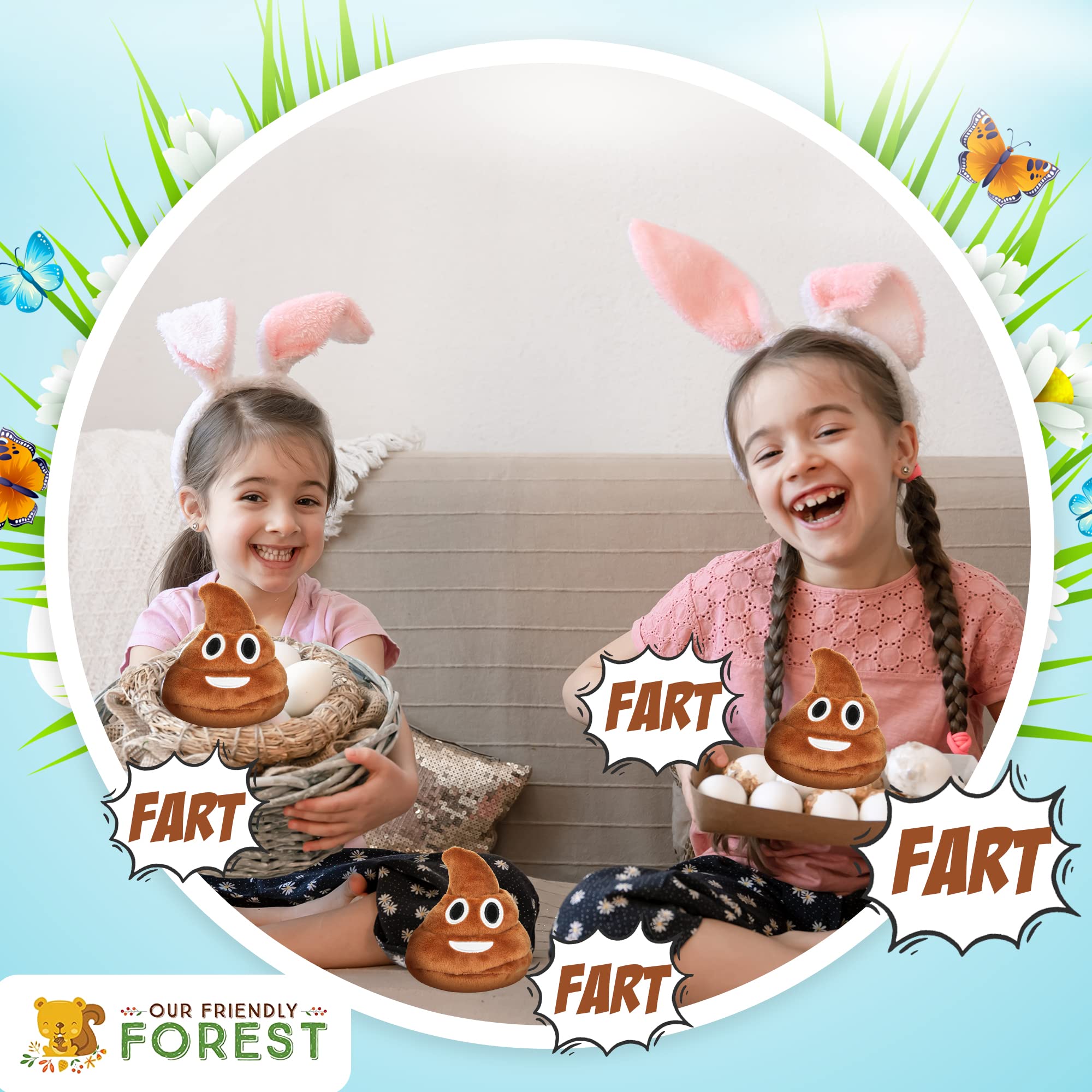 Buy Poop Emoji Farting Plush Toy Makes 7 Funny Fart Sounds Squeeze