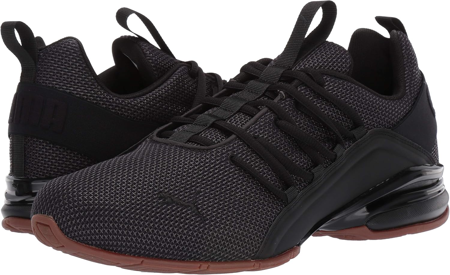 PUMA Men's AXELION MESH Cross Training Sneaker, Puma Black, 13