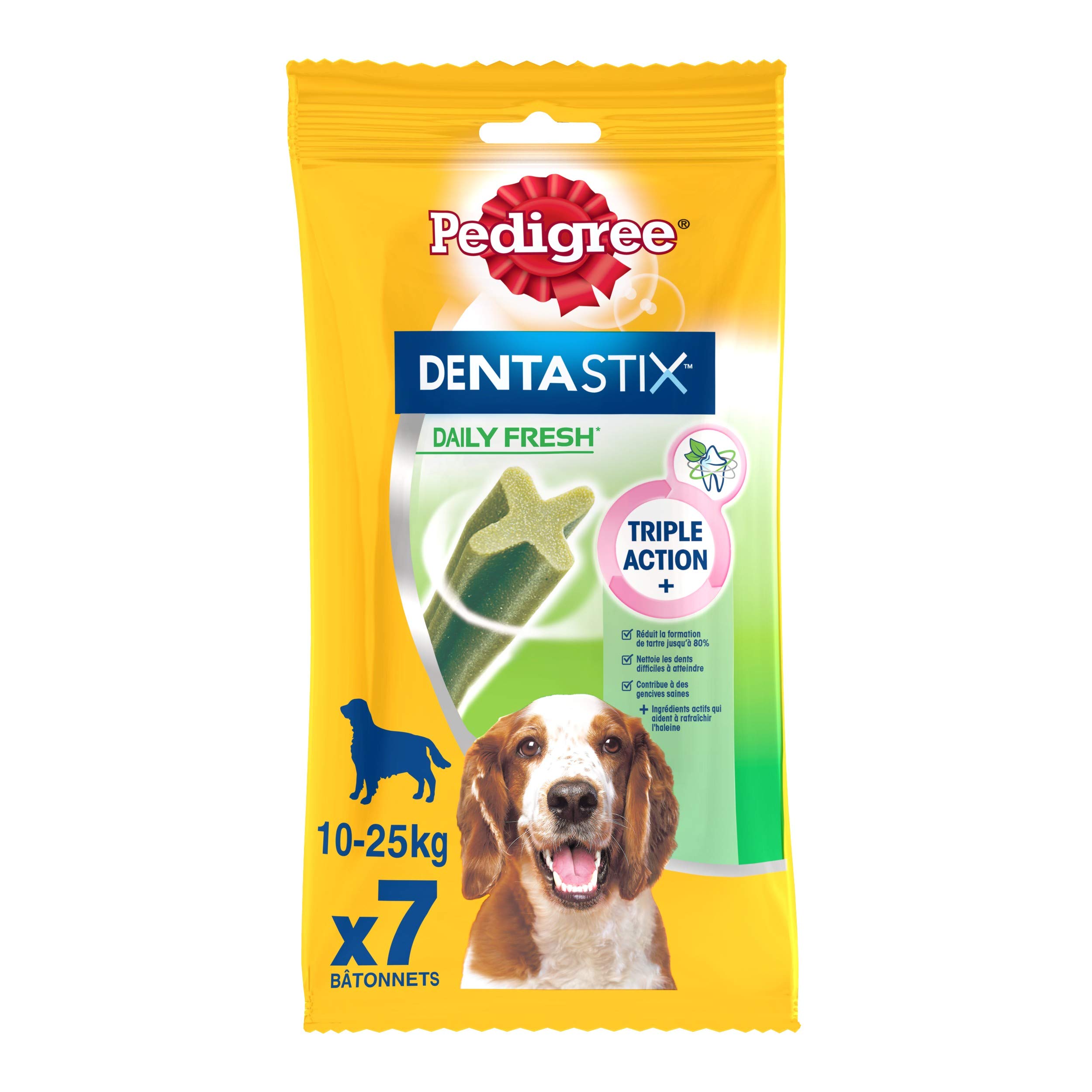 Pedigree Dentastix Fresh 1 sachet de 200 g pour rafraîchir l'haleine du chien