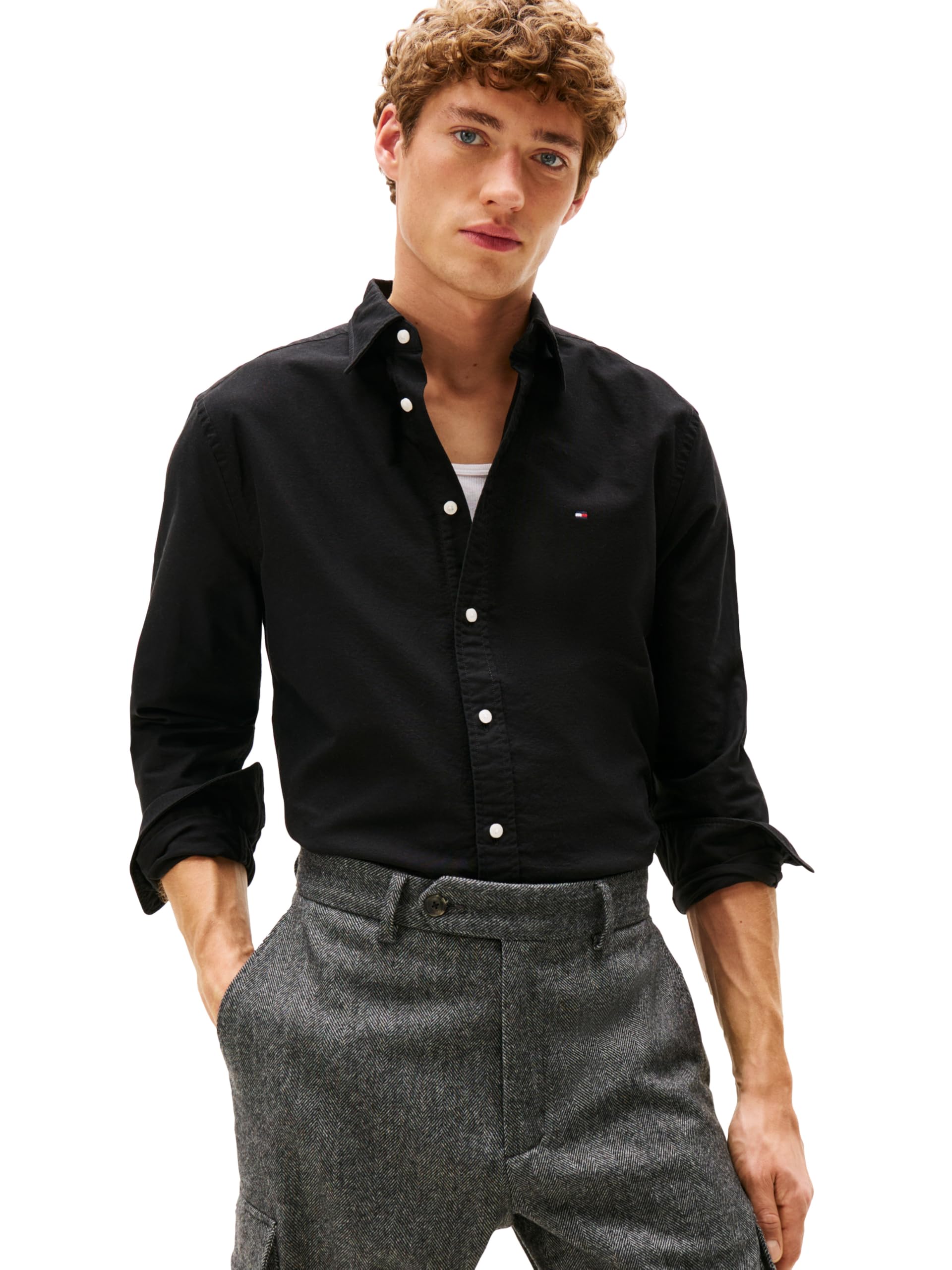 Tommy Hilfiger Men's Long Sleeve Oxford Shirt