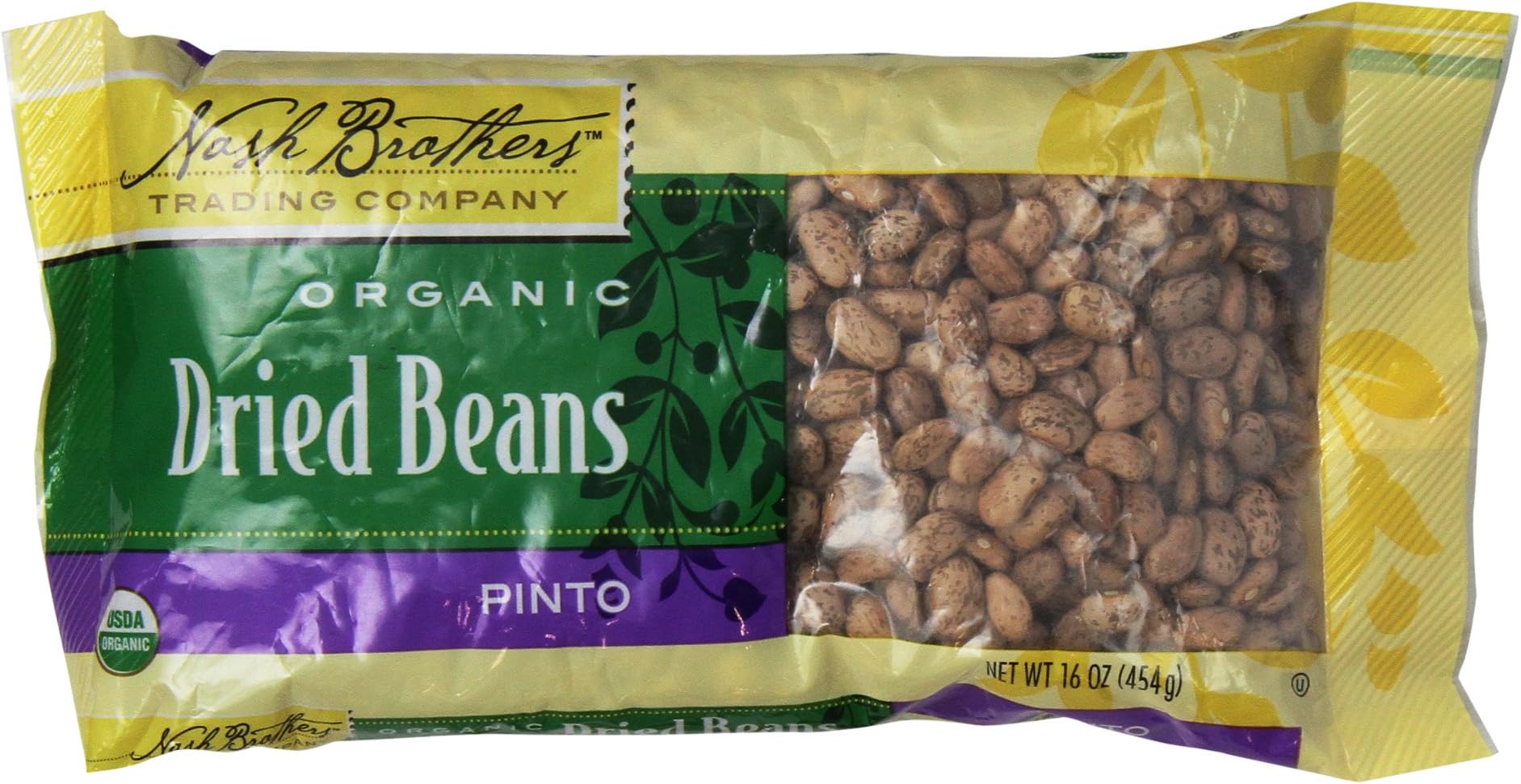 Nash Brothers Trading Organic Beans, Pinto, 16 Ounce (Pack of 12)