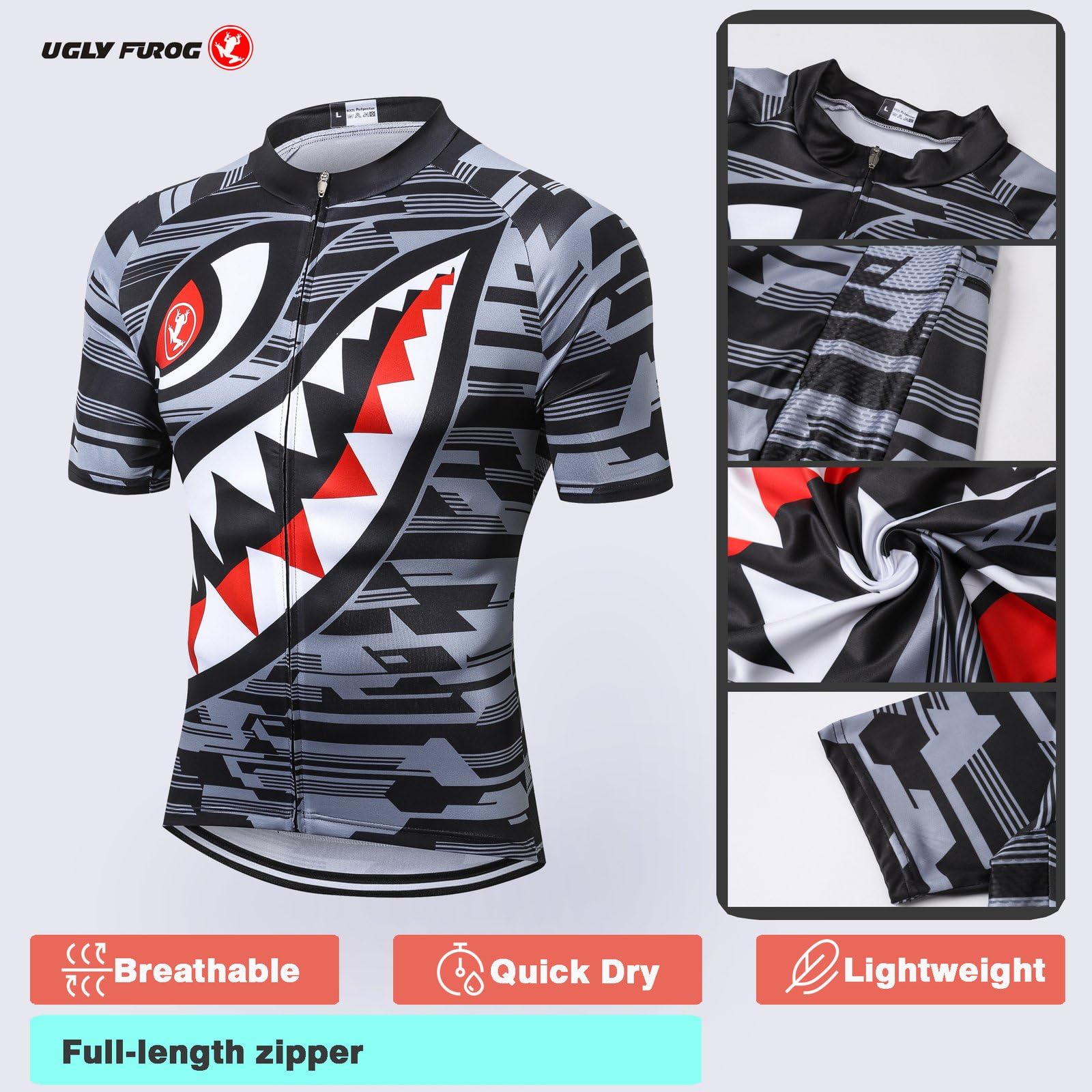 UGLY FROG 2025 Neue Radsport Anzüge Herren Short Trikots+Bib Kurze Hosen Gel Pad Summer Cycling Kit Triathlon Clothes DESAZ03