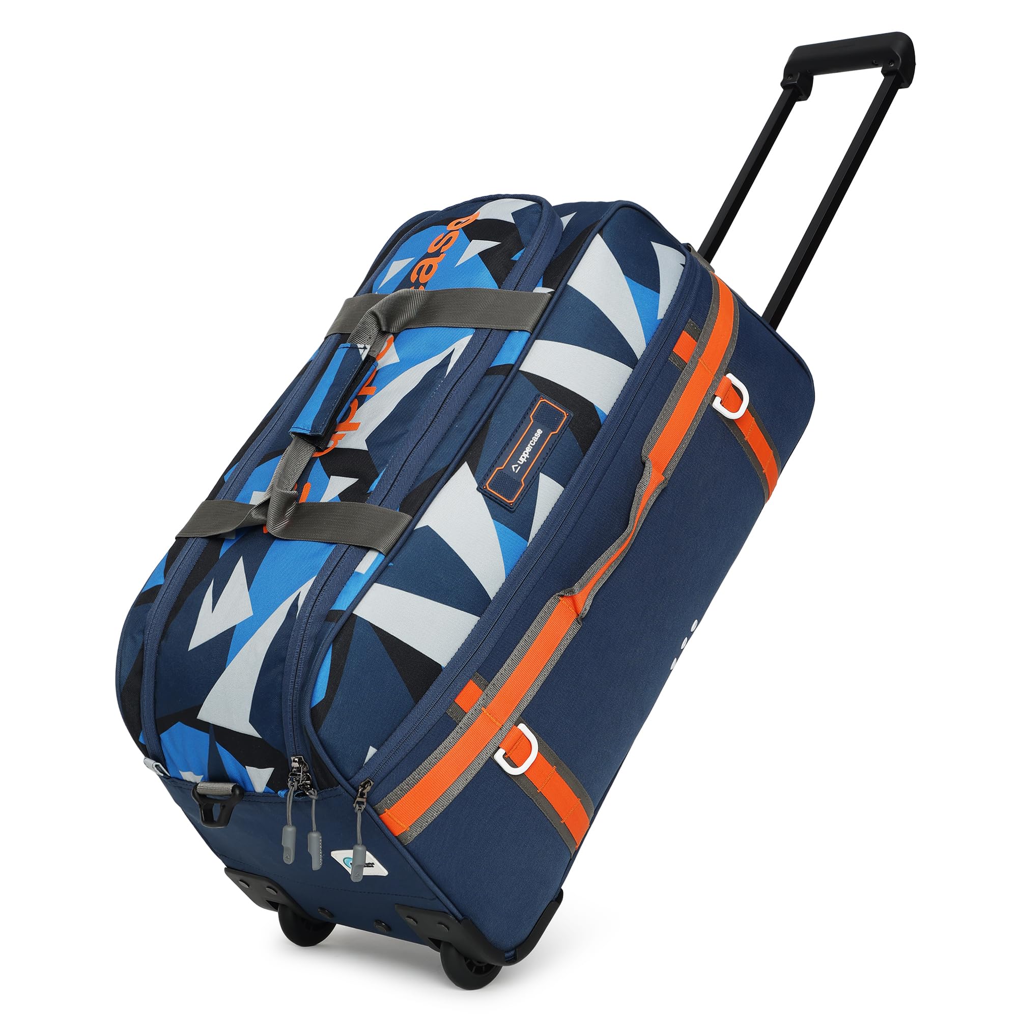 Nova 62 Duffle Trolley Bag| Quick Front Pocket Access| Detachable and Adjustable Shoulder Strap| Smooth Wheels| Push Button Trolley| Duffle Bag for Women & Men| 1500 Days Warranty (Blue)-image-44