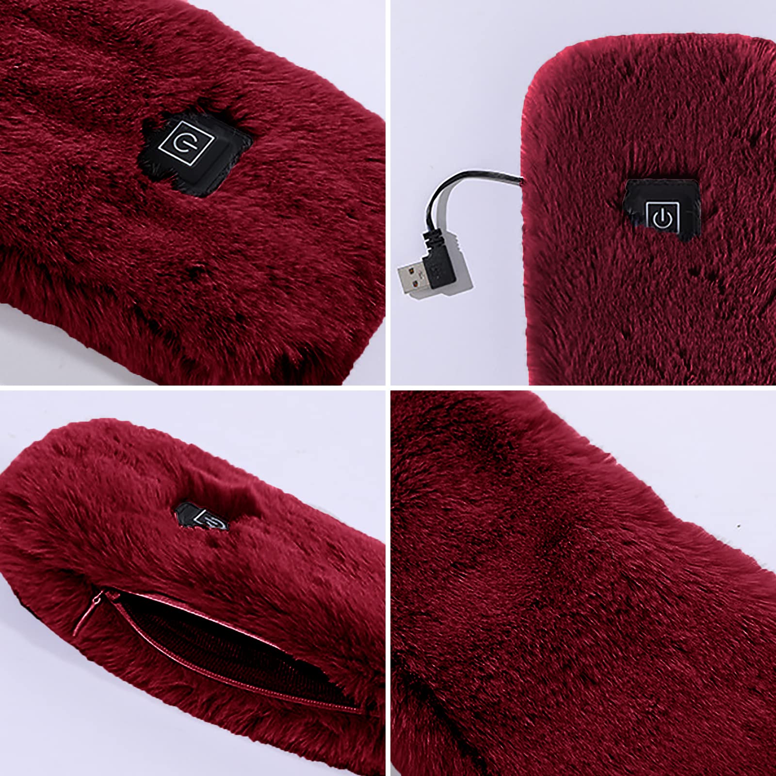FakeFace Winter Electric Neck Heating Pad Scarf for Unisex Warm Scarf USB Cordless Heating Pad Portable Neck Wrap for Warm Pain Relief Thermal Neckerchief Scarves Outdoor Use - Image 3