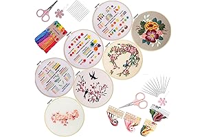 Fanryn 3 Sets Embroidery Kit to Learn 35 Different Stitches + 4...