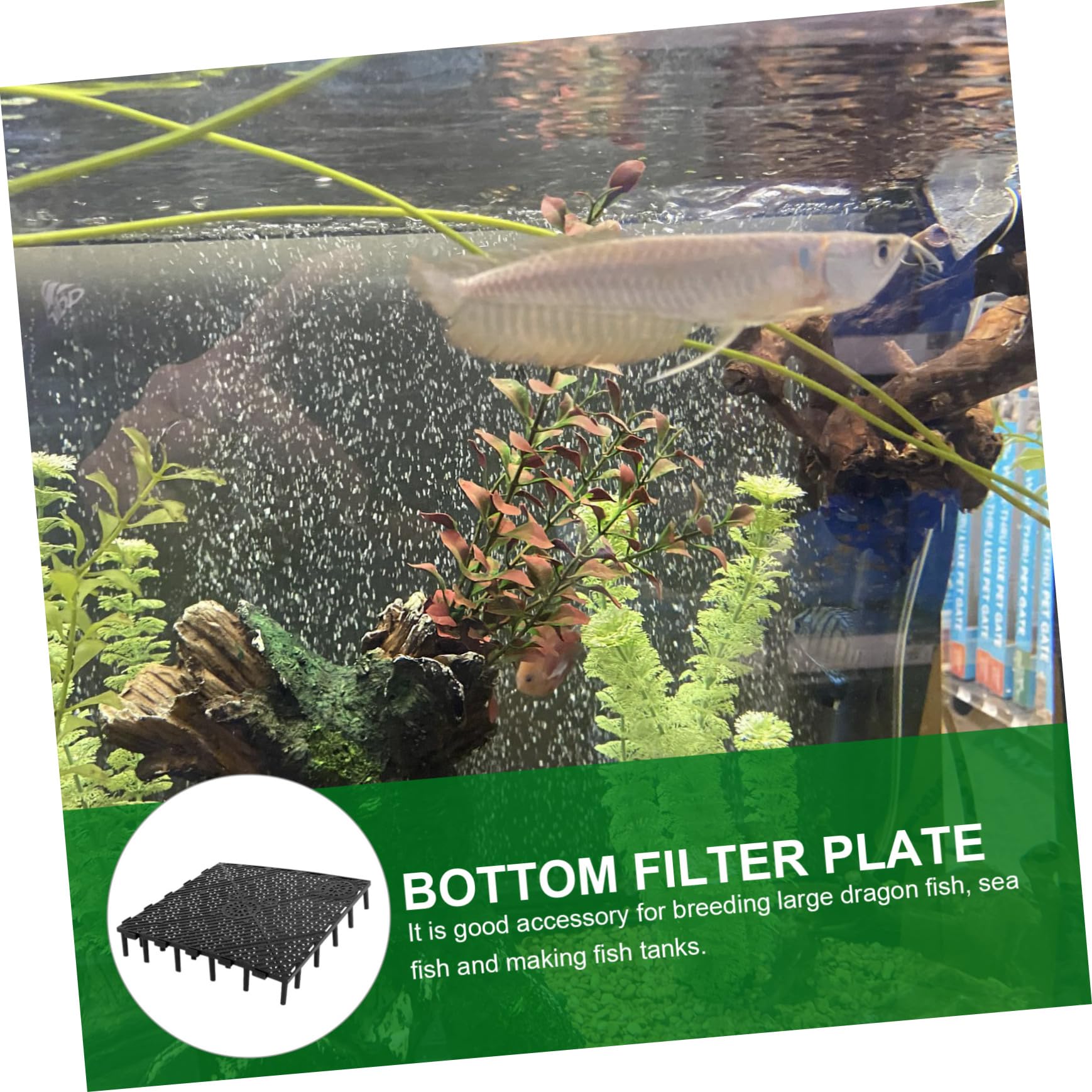 2 Sets Aquarium-zubehör Bodenplatte PVC-spleißen Für Große Und Seefischaquarien Schwarz 20 Stück * 2