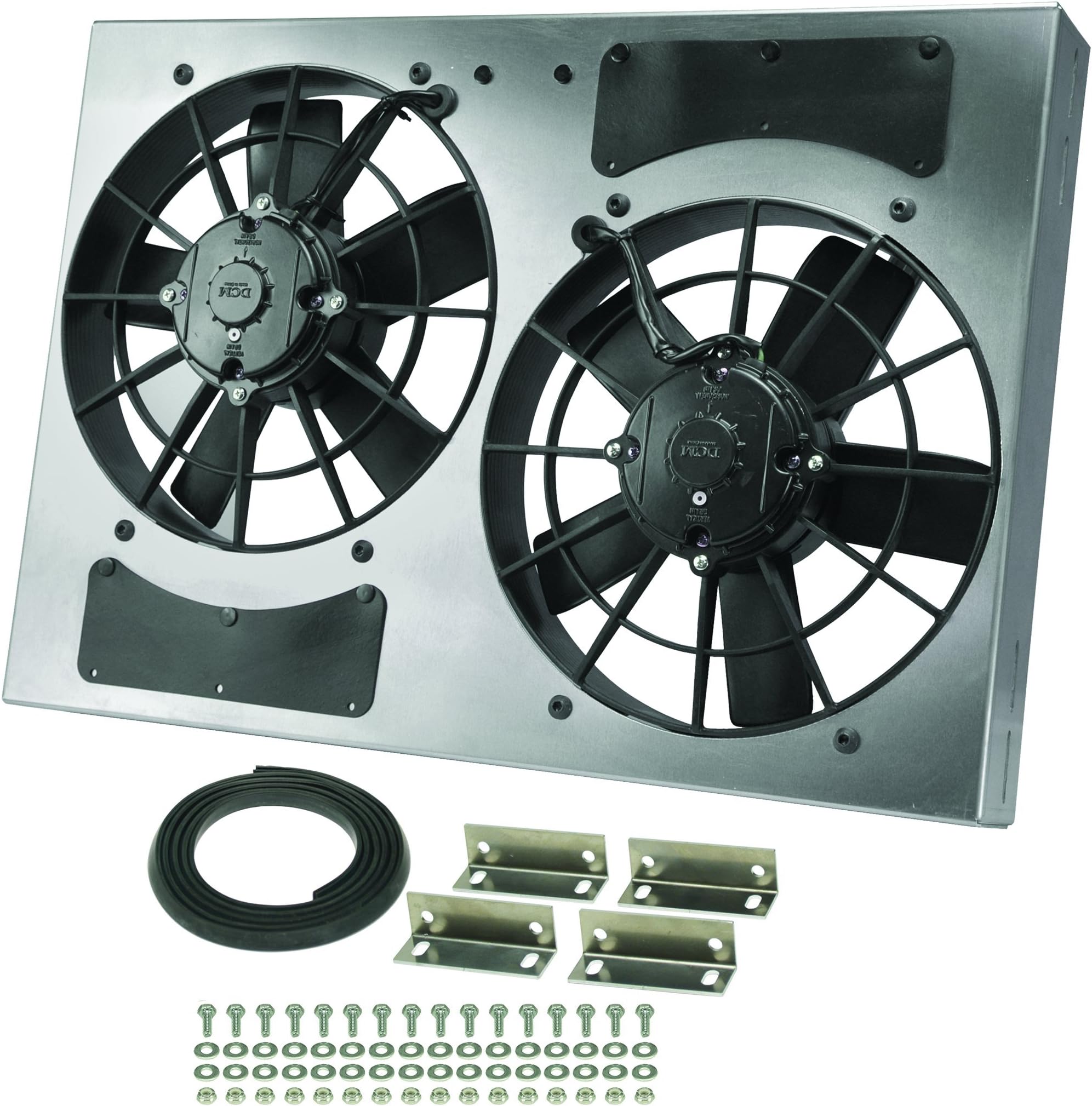 16833 Dual Radiator Fan with Aluminum Shroud Assembly